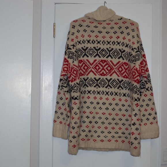 Eddie Bauer Lambswool Angora Turtleneck Winter Fair Isle Knit Pullover Size:2XL - Picture 8 of 8